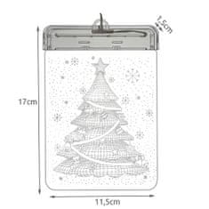 Malatec Barevné sklo LED 3D- vánoční stromeček
