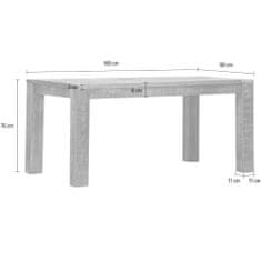 Massive Home Dřevěný stůl 180x90 Medita