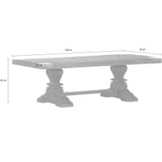 Massive Home Dřevěný konferenční stolek Medita ručně vyřezávaný