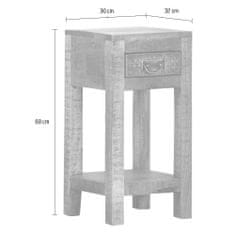Massive Home Dřevěný odkládací stolek Medita - výběr velikosti
