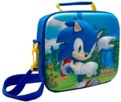 CurePink Taška na svačinu Nintendo|Sonic The Hedgehog: Run (20 x 22 x 7 cm)