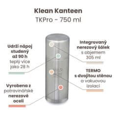 Klean Kanteen nerezová termoska TKPro - brushed stainless 750 ml