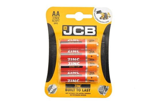 JCB Baterie JCB zinkouhlíková R06/AA, blistr 4ks.