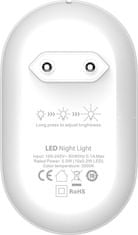 REMAX Colorway noční LED světlo/ CW-NL08-W/ inteligentní senzor/ bílé