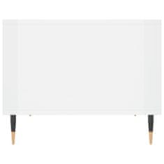 Greatstore Konferenční stolek lesklý bílý 60x50x40 cm kompozitní dřevo