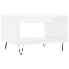 Vidaxl Konferenční stolek lesklý bílý 60x50x40 cm kompozitní dřevo
