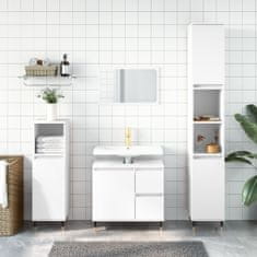 shumee 3dílný set koupelnového nábytku bílý kompozitní dřevo