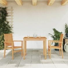 Greatstore Stohovatelné zahradní židle 2 ks 56,5x57,5x91 cm masivní teak