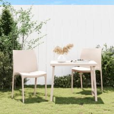 Greatstore Zahradní židle 2 ks krémové 50 x 46 x 80 cm polypropylen