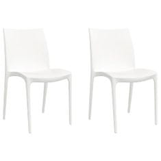 Greatstore Zahradní židle 2 ks bílé 50 x 46 x 80 cm polypropylen