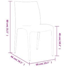 Greatstore Zahradní židle 2 ks antracitové 50 x 46 x 80 cm polypropylen