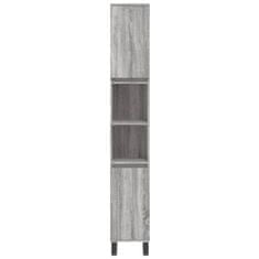 shumee 3dílný set koupelnového nábytku šedý sonoma kompozitní dřevo