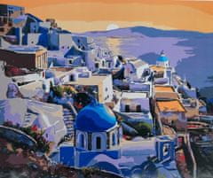 TADEKMARK Malování na plátno podle čísel plátno s rámem 40x50 Řecko Santorini