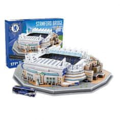 FotbalFans 3D Puzzle Stamford Bridge, Chelsea FC, 171 kusů, papír, 38x30x12 cm