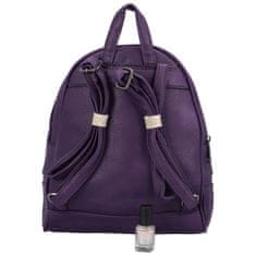 Urban Style Trendový dámský koženkový batůžek Alako, fialová