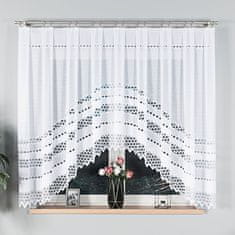 My Best Home Dekorační oblouková krátká záclona na žabky FILOMENA bílá 340x160 cm MyBestHome