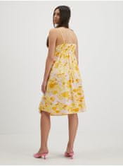 Vero Moda Žluté dámské vzorované šaty VERO MODA Joa XS