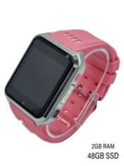 Dětské růžové smart hodinky H1-2023 48GB s bezkonkurenční výdrží baterie