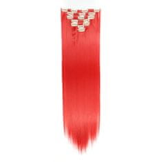 Trendy Vlasy Clip in sada STANDARD - 57 cm - odstín RED
