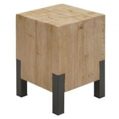 MCW Stolička L76, dřevěná stolička, průmyslový kovový masiv s certifikátem MVG, přírodní barva