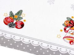 Kraftika 2ks šedo-bílá santa bavlněná utěrka vánoční 45x50 cm