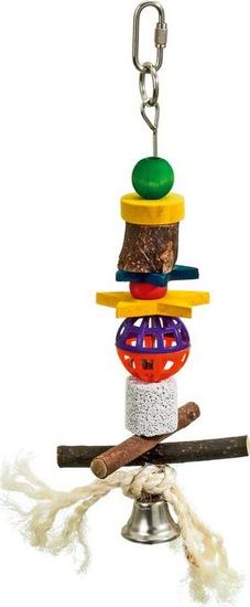 Karlie Hračka pro ptáky z přírodních materiálů se zvonečkem 27cm
