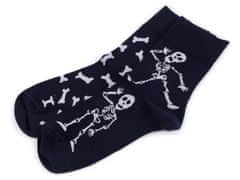 Kraftika 1pár (vel. 39-42) modrá tmavá sob veselé bavlněné ponožky