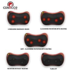 LEBULA Cenocco CC-9023: Multifunkční masážní polštář hnědý