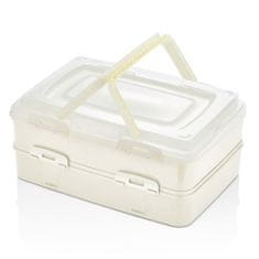 LEBULA Herzberg HG-L718: Duplexní přepravní krabička na pečivo Ivory