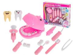 KIK Souprava zubního lékaře růžový hroch