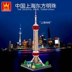 Wange Wange Architect stavebnice Oriental Pearl Tower kompatibilní 1109 dílů