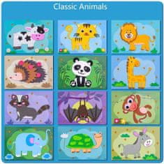 Shopdbest Vysokokvalitní Hračkové Nálepky EVA (12 kusů) - Zvířecí: Rozvoj barevné percepce, koordinace a kognitivních dovedností