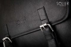 Solier Ležérní pánská taška přes rameno Solier S12 černá