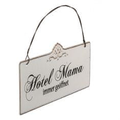 Clayre & Eef Plechová nástěnná cedule Mama Hotel
