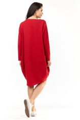 Infinite You Dámské mikinové šaty Yessedooh M154 červená L/XL