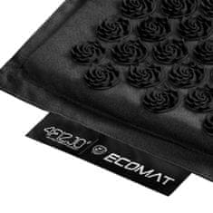 Akupresurní podložka ECO s polštářem 68 x 42 cm - černá-černá