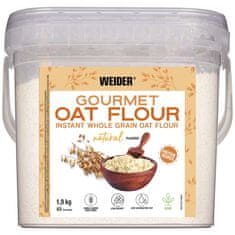 Weider Gourmet Oat Flour 1,9 kg, instantní celozrnná ovesná mouka, Natural