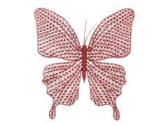 LAALU.cz Motýl na klipu červený 20 x 19,5 cm