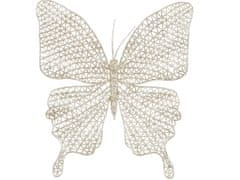 LAALU.cz Motýl na klipu champagne 20 x 19,5 cm