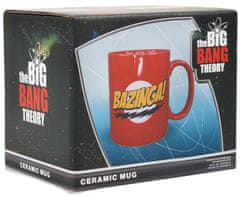 CurePink Keramický hrnek The Big Bang Theory|Teorie velkého třesku: Bazinga (objem 400 ml)