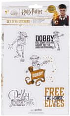 CurePink Set nálepek Harry Potter: Dobby 15 kusů (26 x 15 cm)
