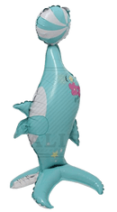 levnelampiony.eu Delfín samostatně stojící nafukovací balónek 33 x 72 cm (F409)