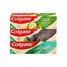 Colgate Zubní pasta Naturals Mix (Charcoal, Aloe, Lemon) 3 x 75 ml