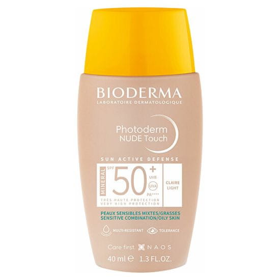 Bioderma Tónovaný ochranný fluid s efektem přirozeného make-upu SPF 50 Photoderm Nude Touch Mineral 40 ml