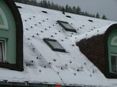Vše pro střechu 100 ks - Protisněhový hák pro šindel, šablony, břidlice, typ A - ucelená balení, cihlová