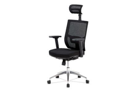 Autronic Kancelářská židle Kancelářská židle, černá látka / černá síťovina, hliníkový kříž, synchronní mechanismus (KA-B1083 BK)