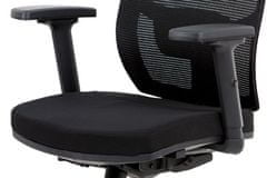 Autronic Kancelářská židle Kancelářská židle, černá látka / černá síťovina, hliníkový kříž, synchronní mechanismus (KA-B1083 BK)