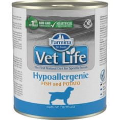 Vet Life Natural Canine konz. Hypoallergenic Fish & Potato 300 g