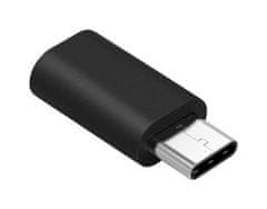 TopQ Adaptér USB-C - microUSB černý 92787