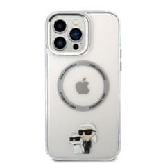 Karl Lagerfeld Zadní kryt MagSafe IML Karl and Choupette NFT na iPhone 13 Pro Max průhledný
